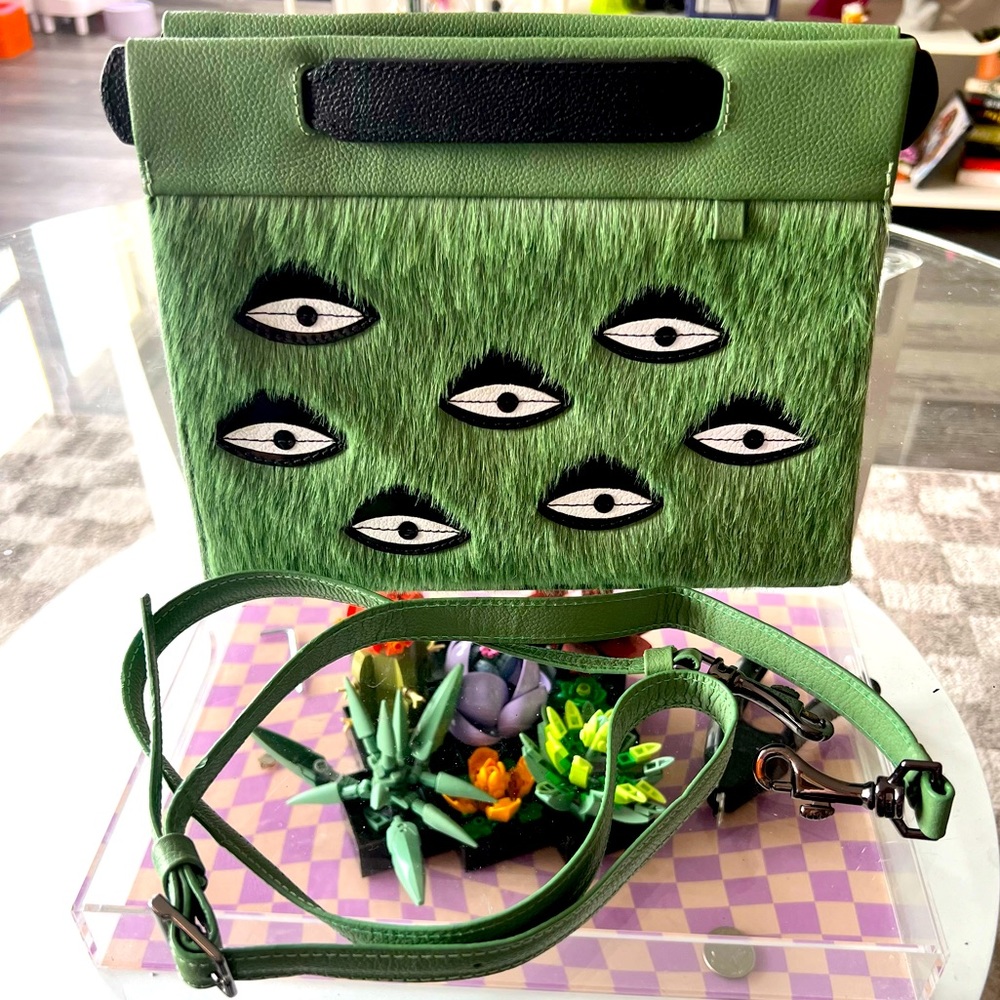 Min & Mon Vali Crossbody - Small Green Eyes All Over